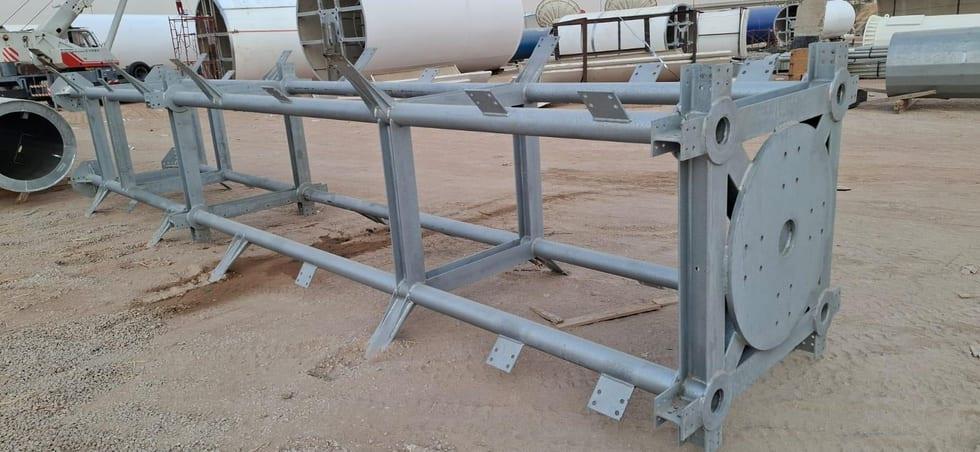 Galvanized frame and connection plate